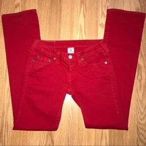 SALE! True Religion $248 Red Jeans 27